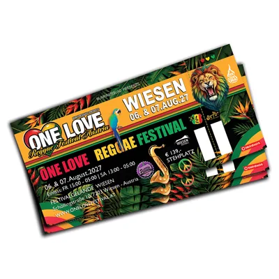 2-TAGES-PASS | ONE LOVE FESTIVAL 2027 PRINT@HOME ❤️💛💚